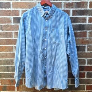 Ariat Wrinkle Free Blue Checkered Men's Shirt
